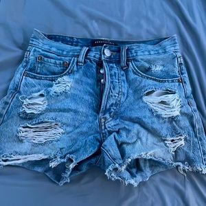It has a stain on the back its a rust stain i sat on something rusty